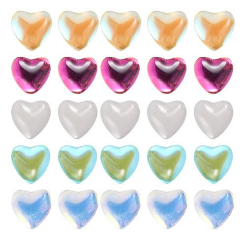 Colgantes Con Forma De Corazón Para Decoración De Uñas, Colo