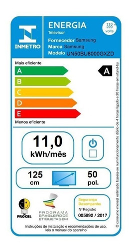 Imagem 8 de 8 de Samsung Smart Tv 50'' Crystal Uhd 4k 50bu8000 2022