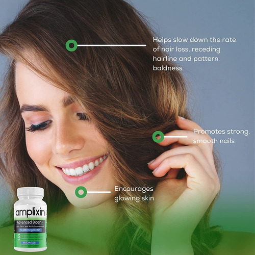 Imagen 4 de 5 de Amplixin Advanced Biotina Controla La Calvicie Caída Cabello