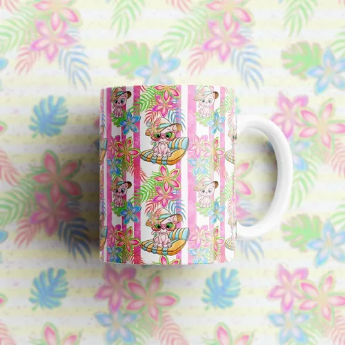 Kit Plantillas Tazas Gatitos Hawaii Kawaii Gatos Infantiles