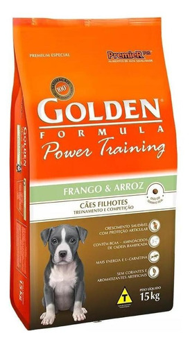 Ração Golden Power Training Cães Filhotes Frango E Arroz 15k