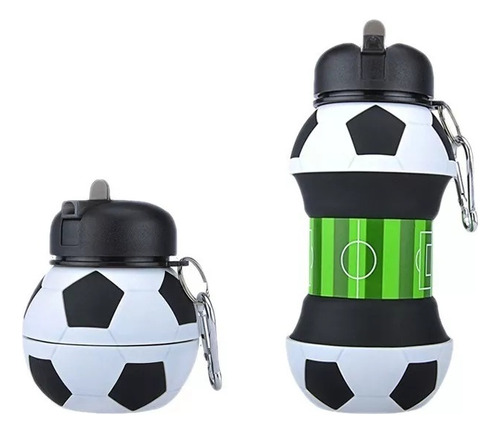 Botella De Agua Plegable Para Niños Estilo Fútbol De 19 Onza