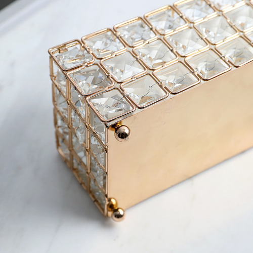 Mesa De Metal Retangular De Estilo Europeu Crystal Tissue