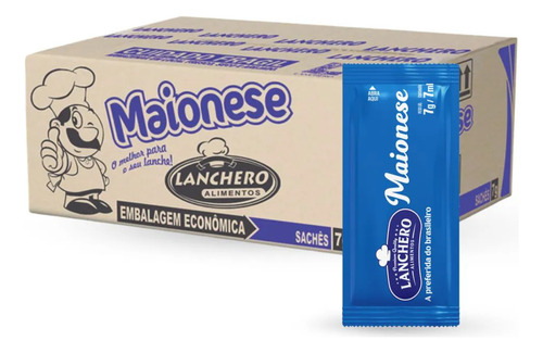 SachĂȘ Molho Maionese Tradicional 7g 720 Unidades Temperatura ambiente Lanchero Alimentos