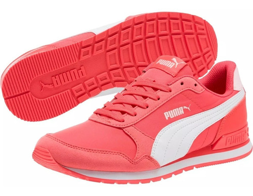 tenis puma feminino rosa com fita