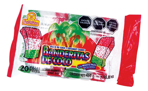 Banderita De Coco 22.5 Gr. 20 Piezas Las Delicias 