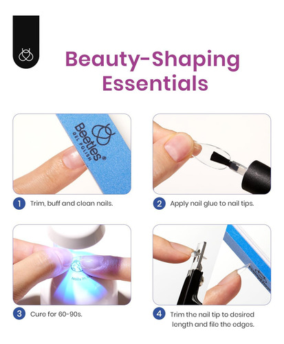 Kit De Extensão De Unhas Beetles Gel Nail Easy Com 240 Unida