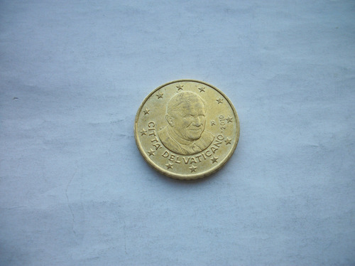 Moneda 50 Cent Euro Ciudad De Vaticano 2010 Muy Escasa, Rara (Usado)