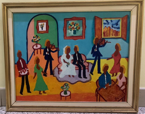 Pintura Al Óleo. Arte Ingenuo (Usado)