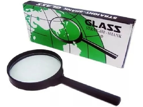 Imagen 2 de 3 de Lupa De Mano 50 Mm Escolar Mango Negro Plastico Aumento