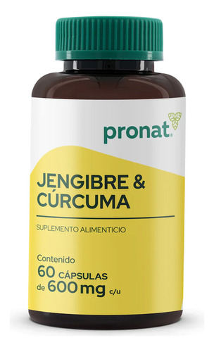 Jengibre Cúrcuma 60 Cápsulas Pronat