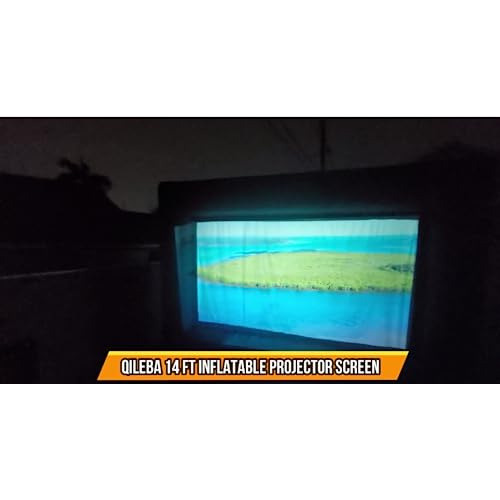 Pantalla De Proyector Inflable De 14 Pies Exteriores, P...