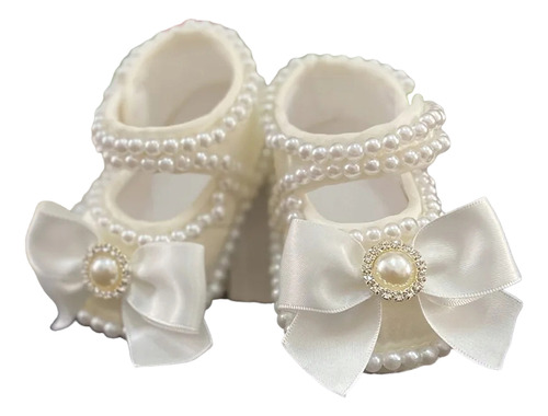 Zapatos Bebé Suela Blanda Blancos, Para Bautizo Matrimonio 