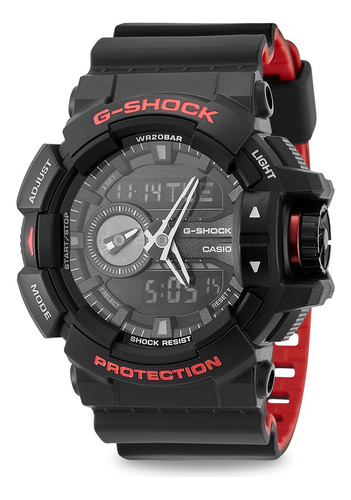 Relógio Casio G Shock Ga 400 horas, cronômetro duplo, 200 m