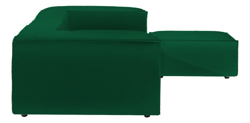 Sala Esquinera Moderna Latt Sillón Modular Terciopel Minimal Color Verde Botella Diseño De La Tela Terciopelo