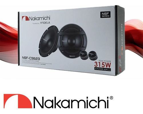 Set De Medios 6.5plg 2 Vias Nakamichi Nsf-cs623 315watts Negro