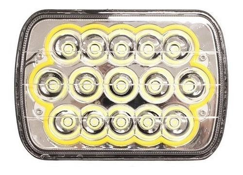 Imagen 3 de 9 de Ópticas 15 Led 45w H4 Alta Baja Posición 7 Pulgada X 2