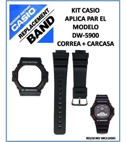 Kit Casio G-shock Correa + Carcasa Dw-5900 Nuevo 