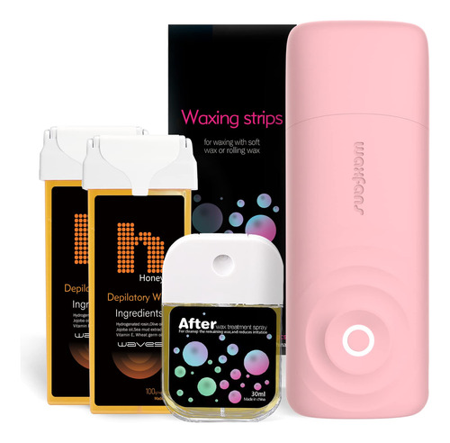 Waxfans Kit De Cera Enrollable Con Calentador Inteligente De