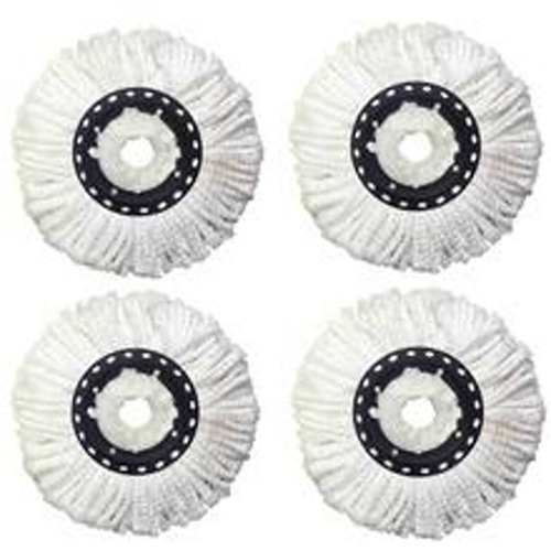 Kit 04 Refil Padrão Micro Fibra Esfregão Spin Mop Universal