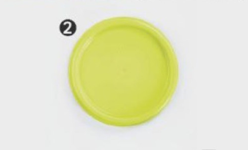 Tupperware Modular Redondo #3 650 Ml Tapa Verde