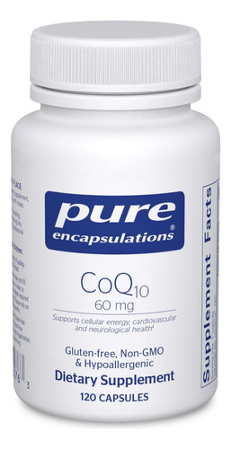 Coq10 60 Mg Pure Encapsulations 120 Cápsulas