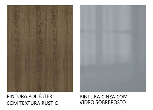 Alacena Gabinete Superior Cocina Madesa Lux 1 Puerta 70cm Color Rústico/Gris