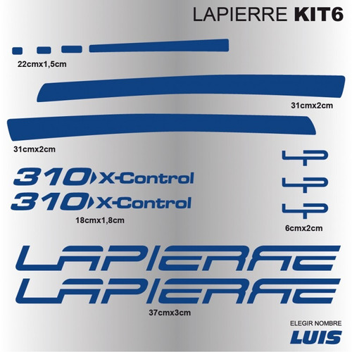 Lapierre Kit6 Sticker Calcomania Para Cuadro De Bicicleta