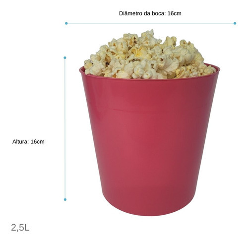 Almofada Porta Pipoca Balde E Copos Coração Amor Quero Você