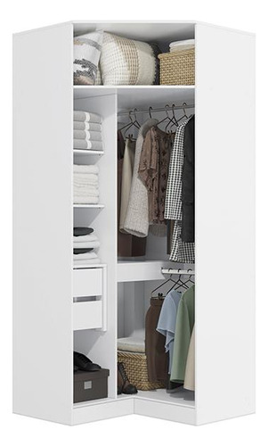 Guarda-roupa De Canto Closet Kappesberg Adapt Branco 105cm