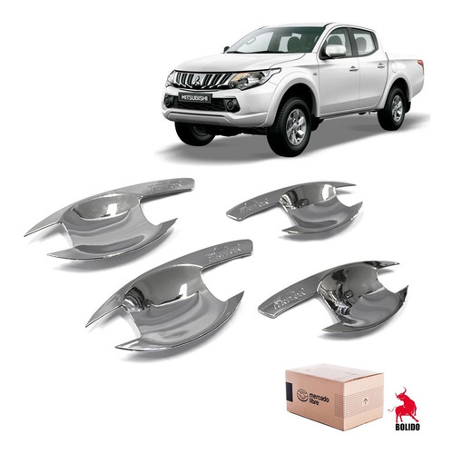 Biseles Fondos De Manillas Cromado Mitsubishi L200 2016-2019