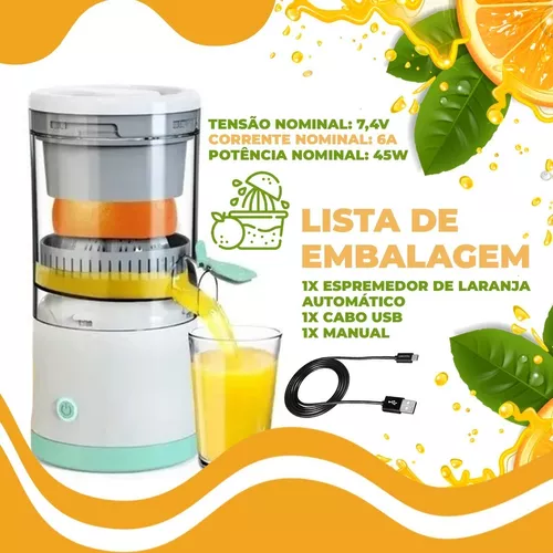 Espremedor Laranja Frutas Suco Mini Automático Elétrico