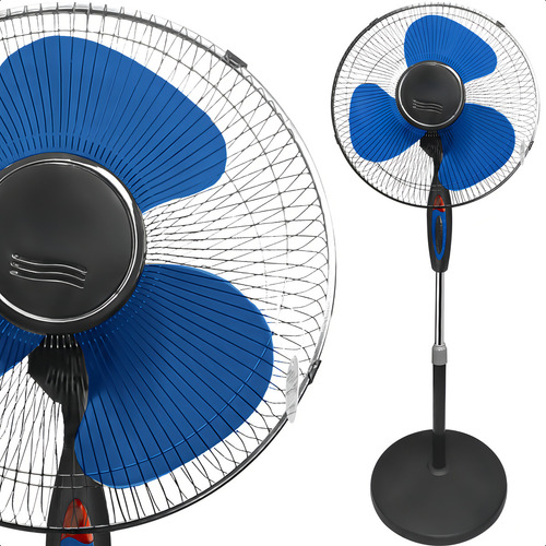 Ventilador Coluna 3 Pás Torre De Chão Silencioso 130cm 220v Pedestal 45w Cor Azul Kit Com 3