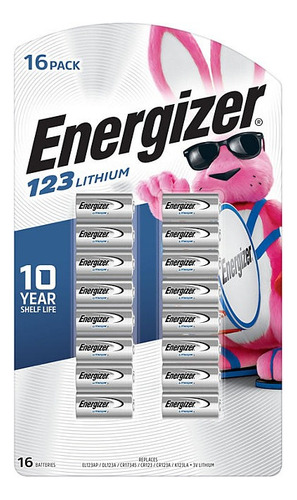 Pilas De Litio Energizer EL123P2-8 de 3V 16 unidades
