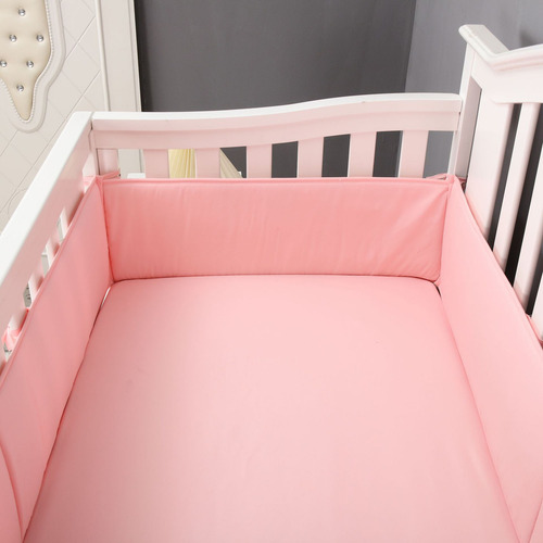 Set 4pcs Protector Cuna Bebé Algodón 130x24/ 70x24cm