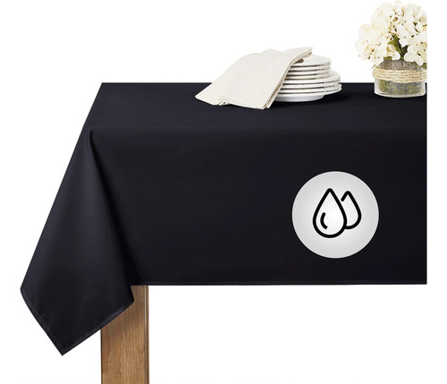 Ryb Home Mantel Negro Para Mesas Rectangulares De 6 Pies,...