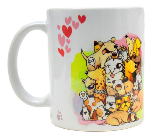 Taza De Ceramica, Frase Lo Que Necesito Es Amor, Mascotas