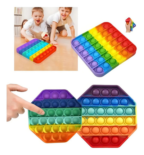 Pop It Fidget Toys Brinquedo Anti Stress Sensorial Colorido