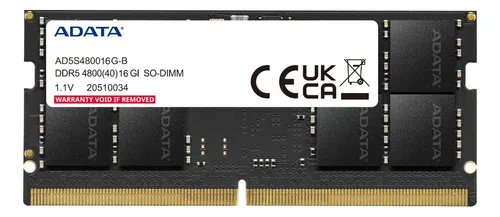 Memoria Adata Sodimm Ddr5 16gb 4800mhz
