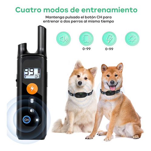 Ai-pika 2 Pcs Collar De Entrenamiento Para Perro De 800m,