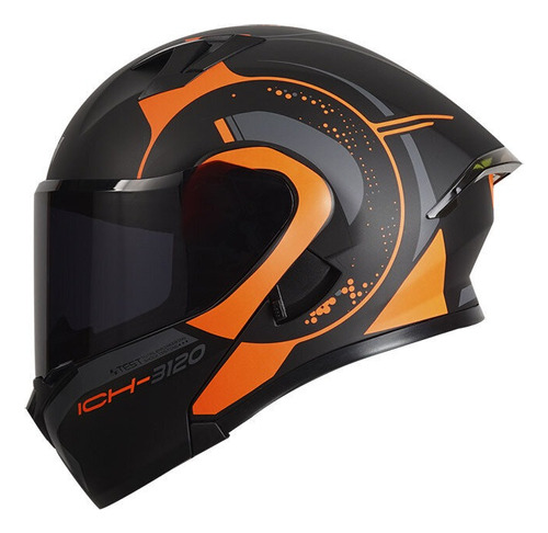 Casco Abatible Ich 3120 B.hok4 Negro Mate Nrnj N Visor Humo