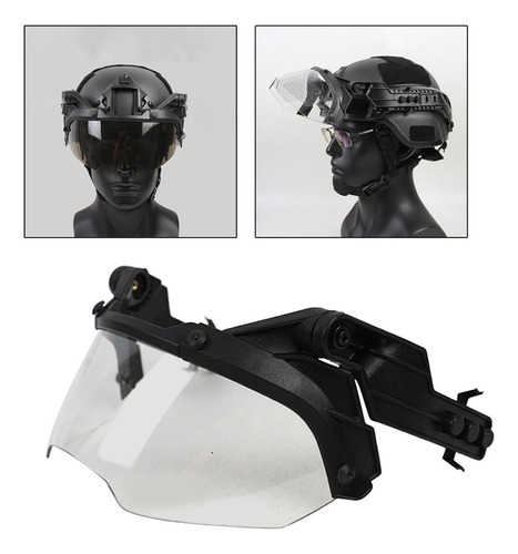 Mz Guia De Capacete Op Óculos Traje Visão Clara Para B Preto