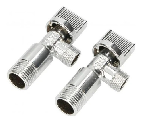Llave Wc Angular Cromada C/flange 1/2 He X 3/8 He