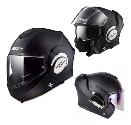 Casco LS2 STROBE SOLID modular. Casco moto abatible negro o blanco