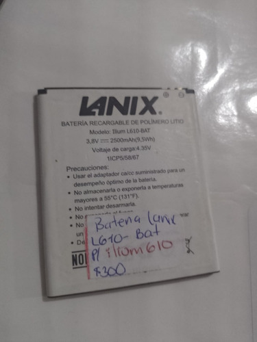 Repuesto Para Lanix L610 (l610-bat)