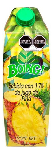 2 Pzas Bebida Boing Tradicional Con 17% De Jugo De Piña 1 L