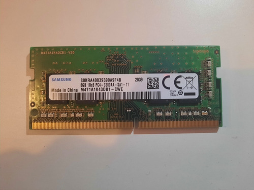 Memoria Ram Samsung Ddr4, 3200mhz 8gb (Usado)