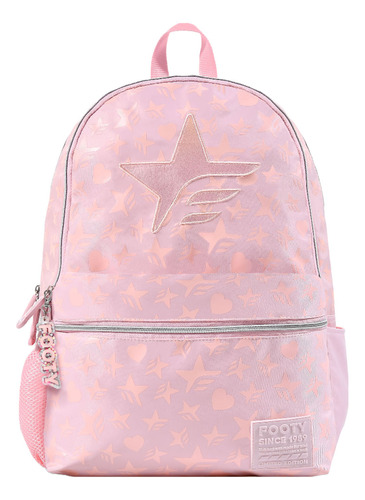 Mochila Escolar Espalda 18 Estrella Lisa Footy Color Rosa