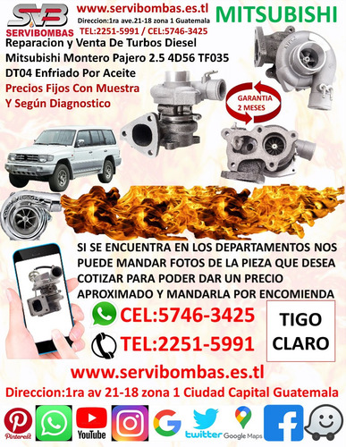 Venta De Turbos Mitsubishi Pajero 2.8 4m40 Tf035 Montero ,na