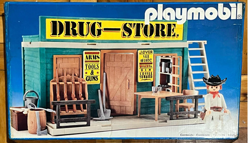 Playmobil Trol Drugstore Velho Oeste Impecável Cx Completa